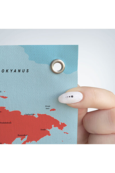 Harita Sepeti Türkçe Eğitici Ülke Ve Başkent Okyanus Detaylı Atlas Dünya Haritası Duvar Örtüsü-halısı 3863