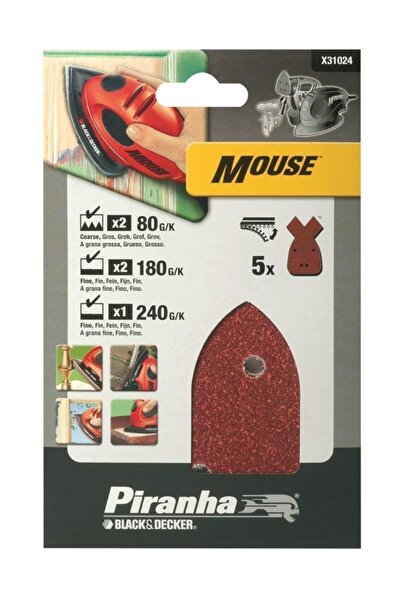 Black&Decker X31024 5 Parça Çok Amaçlı Zımpara Kağıdı