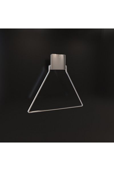 decorev Decorative Adhesive Bathroom-Kitchen Metal Triangle Towel Holder Hanger Chrome Practical Screwless Mounting Dc-4778