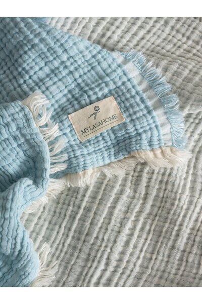 MYLASA HOME Double Face Planets 4 Layer Muslin Bedspread Double 220X240Cm