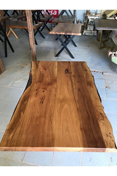 Bintaş Mobilya Ceviz Ağacı Kütük Masa Üstü Tablası 80x140.cm