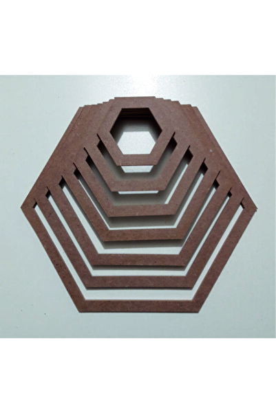 AHİ HAYAL ATÖLYESİ Vidasız Ham Mdf Kasnak, Düş Kapanı Makrome Altıgen Prizma ...