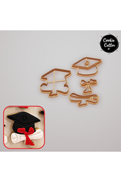 cookiecutter Diplomalı Kep Kurabiye Kalıbı