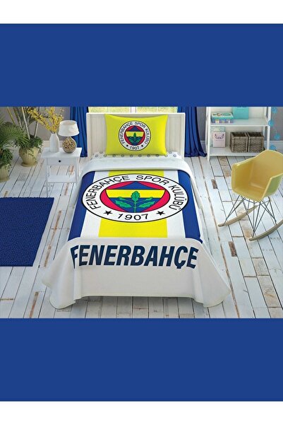 Taç طقم بيكيه مرخص فنربخشة أصفر أزرق كحلي كوين 120 × 200 فردي