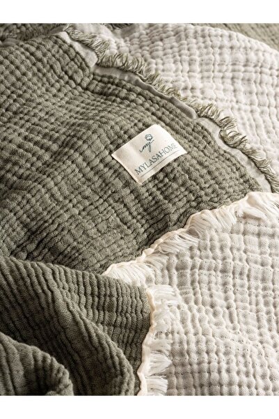 MYLASA HOME Double Face Planets 4 Layer Muslin Bedspread Single 160X220Cm