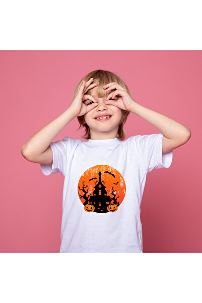 Cemira Halloween Halloween Portocaliu Costum pentru copii Tricou