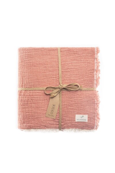 MYLASA HOME Double Face Planets 4 Katlı Müslin Yatak Örtüsü Tek Kişilik 160x220cm