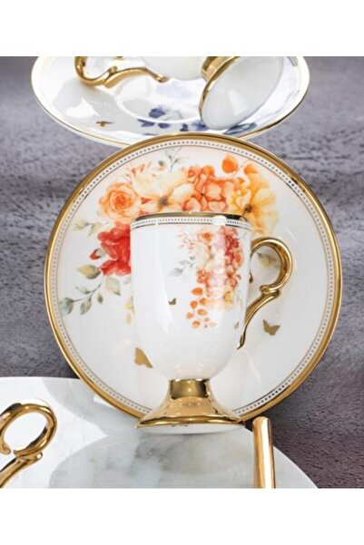 ACAR Freya 6 Kişilik Porselen Türk Kahvesi Takımı