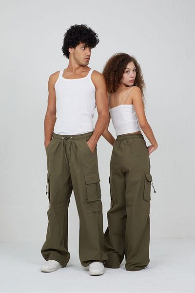 DEEFWEAR Y2k Baggy Tactical Cargo Αλεξίπτωτο Παντελόνι Ρυθμιζόμενη μέση και πόδια