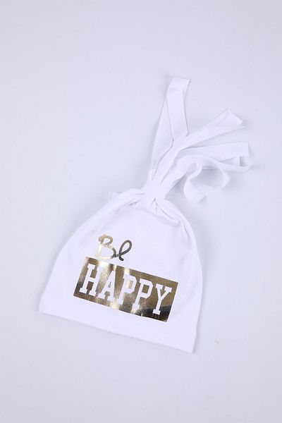 Babyhola Girl Boy Baby Be Happy Beanie Hat 0-2 years Gift 1107