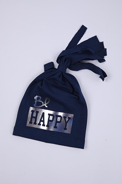 Babyhola Kız Erkek Bebek Be Happy Bere Şapka 0-2 yaş Hediyelik 1107