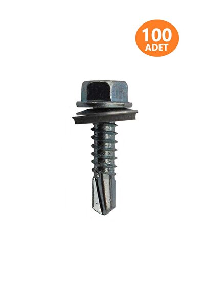 ŞENEL Yapı Market Trapez Vida Çatı Vidası Pullu Vida 5.5x25 100 Adet
