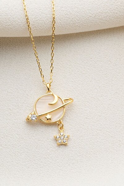 Şimal Silver 925 Ayar Gümüş Gezegen Kolye