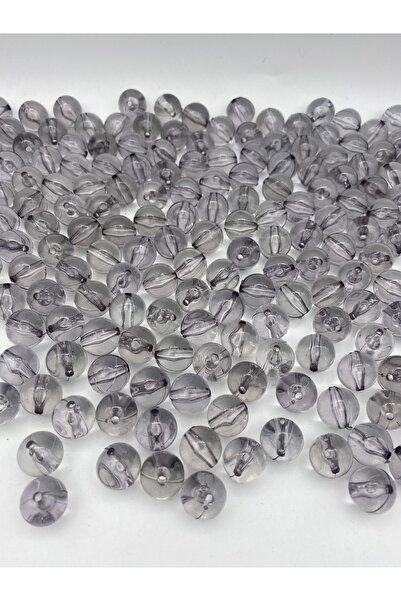 Hedef Bijuteri خرز أكريليك كروي بلون رمادي فاتح 14 مم، صناعة الحقائب، خرز هوا...