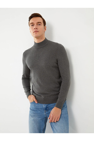 LC Waikiki Classic Half Turtleneck Long Sleeve Men's Knitwear Sweater