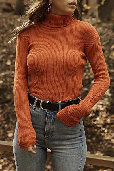 XHAN Kadın Mercan Mercan Balıkçı Yaka Kazak 9YXK6-41563-64