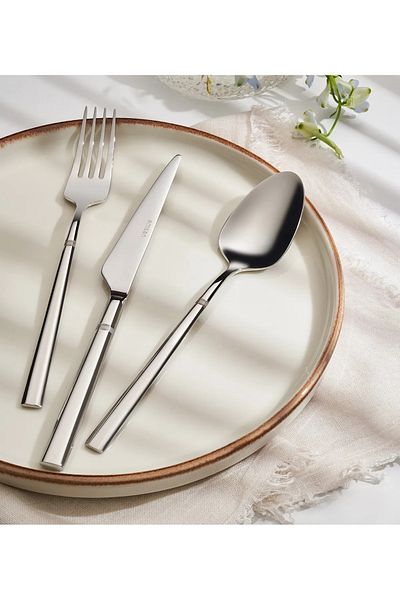 Emsan Penta 84 Pieces Premium Luxury Fork Spoon Knife Set for 12 People