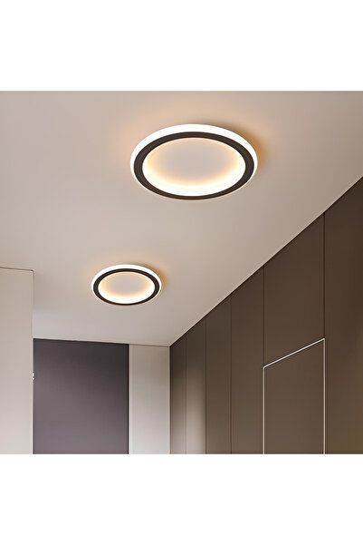 MİNEL DEKOR LED LIGHTING Minel Dekor Daire 20cm Plafonyer A++ Ledli Modern Avize Koridor Hol Aydınlatma Beyaz Işık