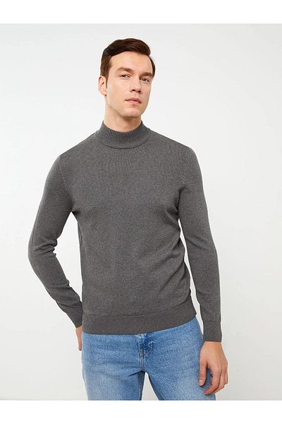 LC Waikiki Classic Half Turtleneck Long Sleeve Men's Knitwear Sweater