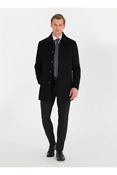 Pierre Cardin PİERRE CARDİN CLASSIC WOOL BOWL NAVY BLUE COAT