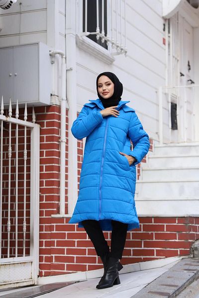 lurex moda PALTON LUNG CU GAGĂ CU FERMOAR LATERAL