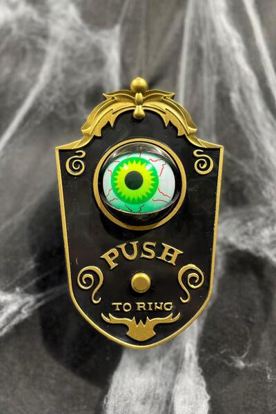 Huzur Party Store Μαύρο χρυσό κουδούνι πόρτας με κινούμενα μάτια, 4 διαφορετι...