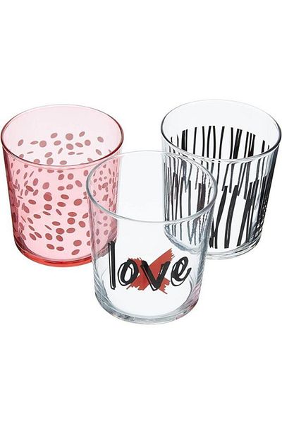Paşabahçe 95621 Summer Time 380cc Set of 3 Water Soft Drink Glasses Set