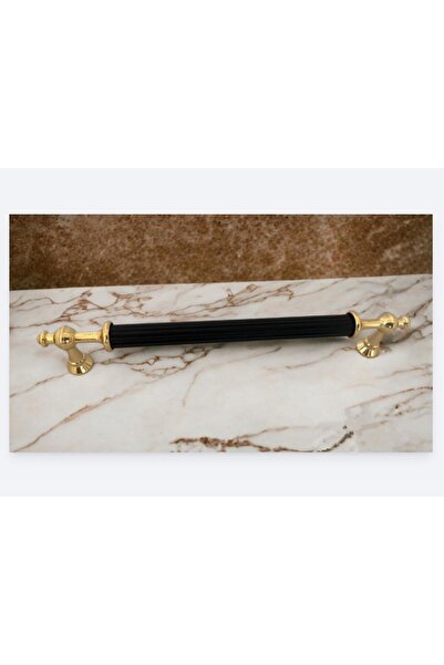 TRS MOBAKS Trs Lüks Alüminyum Metal Siyah Altın Misket Kulp 160 Mm Dolap Mutf...