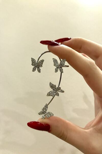 alsaccessories Deliksiz Kulağa Geçirmeli Kelebek Model Kıkırdak Küpe