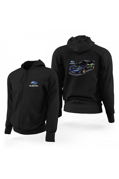 Z zepplin Суитшърт с качулка Subaru Monster Black Zippered Limited Edition