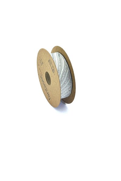FANTASTIC KURDELE GILVERY WOVEN BORDER RIBBON (22mm WIDTH - 10m LENGTH)