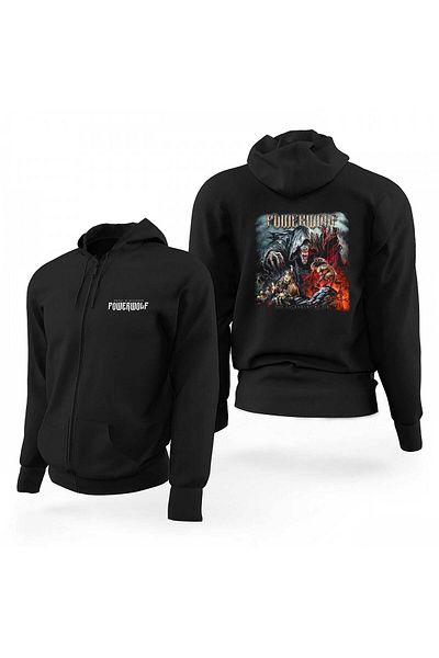 Z zepplin Φούτερ με κουκούλα Powerwolf The Sacrament of Sin Μαύρο φερμουάρ περιορισμένης έκδοσης