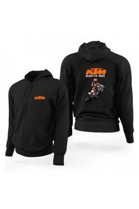 Z zepplin KTM Ready To Race Moto Siyah Fermuarl Limited Edition Kap onlu Sweatshirt Fiyat Yorumlar Trendyol
