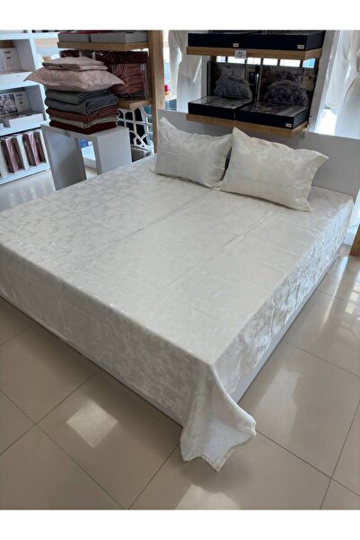 Sudemhome Jacquard Chenille Fabric Avant-Garde Dowry Bed Cover Set with Plane Leaf Pattern