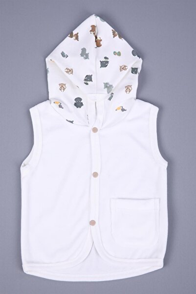 Babyhola Baby Girl and Boy Hooded Velvet Pocket Vest 3297
