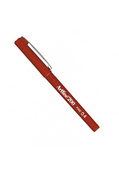 artline قلم كتابة ذو طرف لباد ناعم 200n مقاس 04 مم أحمر داكن 12 قطعة