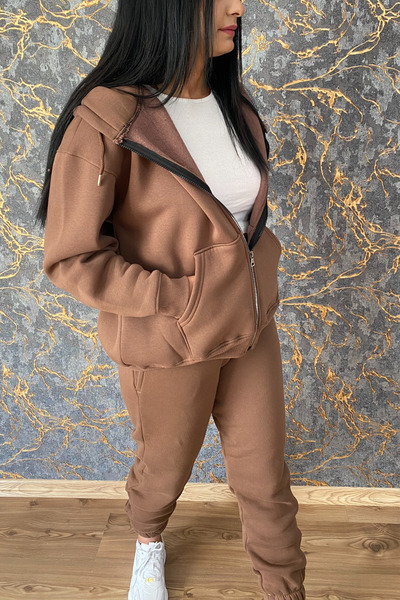 fevil Set de trening și cardigan cu glugă, cu 3 fire, cu fermoar