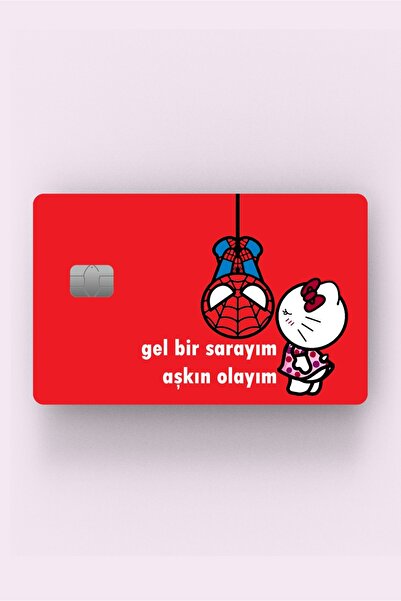 Namgo Hello Kitty Spiderman Kart Kaplama Stickerı
