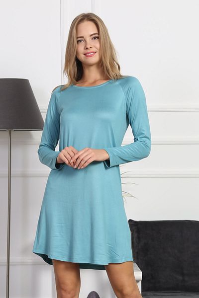 VİENETTA Vienetta SS23804207 Women's / Dressing Gown Long Sleeve / Turquoise