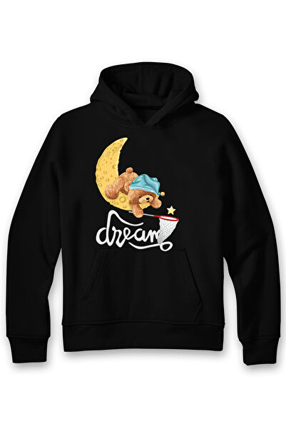 ADA BEBEK ÇOCUK Унисекс детска блуза с голям размер и принт на сънлив мечок
