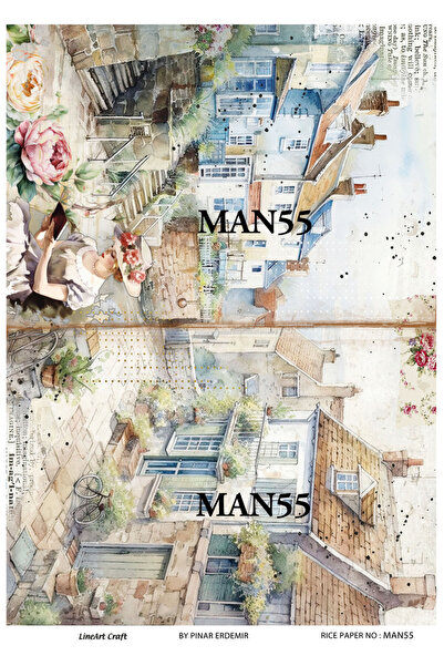 LİNEART ورق ديكوباج نحاسي - MAN55 رقم: 29X42 سم