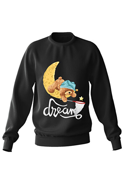 ADA BEBEK ÇOCUK Παιδική φούτερ Unisex Oversize Sleepy Bear με στάμπα