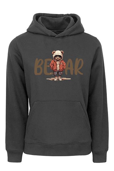 ADA BEBEK ÇOCUK Παιδική φούτερ Unisex Oversize Mysterious Bear με στάμπα