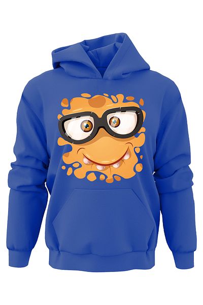 ADA BEBEK ÇOCUK Hanorac pentru copii, unisex, supradimensionat cu imprimeu Stick, cu ochelari