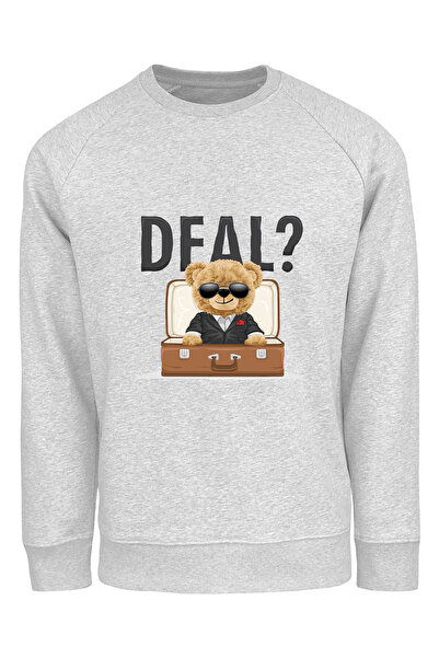 ADA BEBEK ÇOCUK Унисекс детска блуза с голям размер и принт на мече