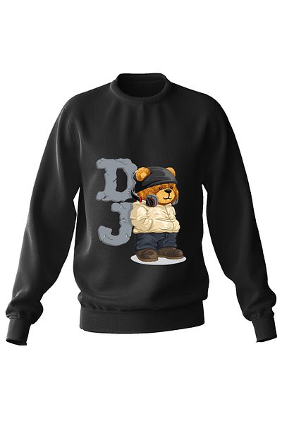 ADA BEBEK ÇOCUK Hanorac pentru copii unisex oversize cu imprimeu DJ Bear