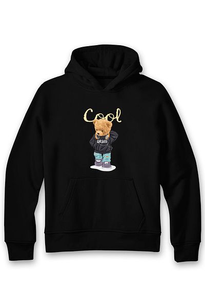 ADA BEBEK ÇOCUK Hanorac pentru copii oversize cu imprimeu Cool Bear unisex