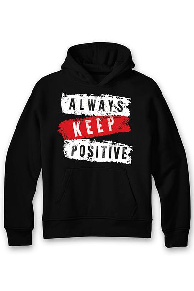ADA BEBEK ÇOCUK Hanorac pentru copii, unisex, supradimensionat, cu imprimeu Always Keep Positive