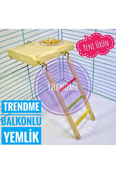 UniqBirdToys Trendme Özel Oyuncaklı Kafes Içi Kuş Merdivenli Balkonu