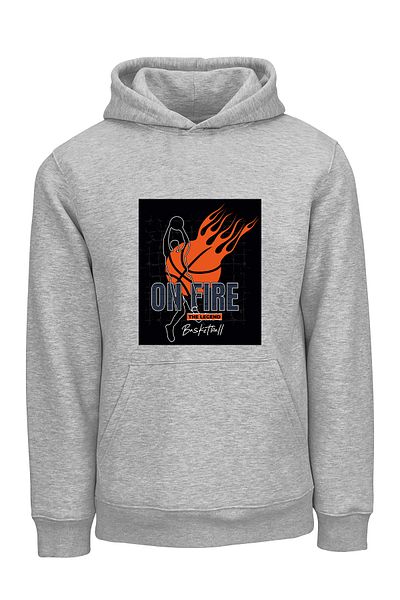 ADA BEBEK ÇOCUK Παιδική φούτερ Unisex Oversize On Fire Basketball